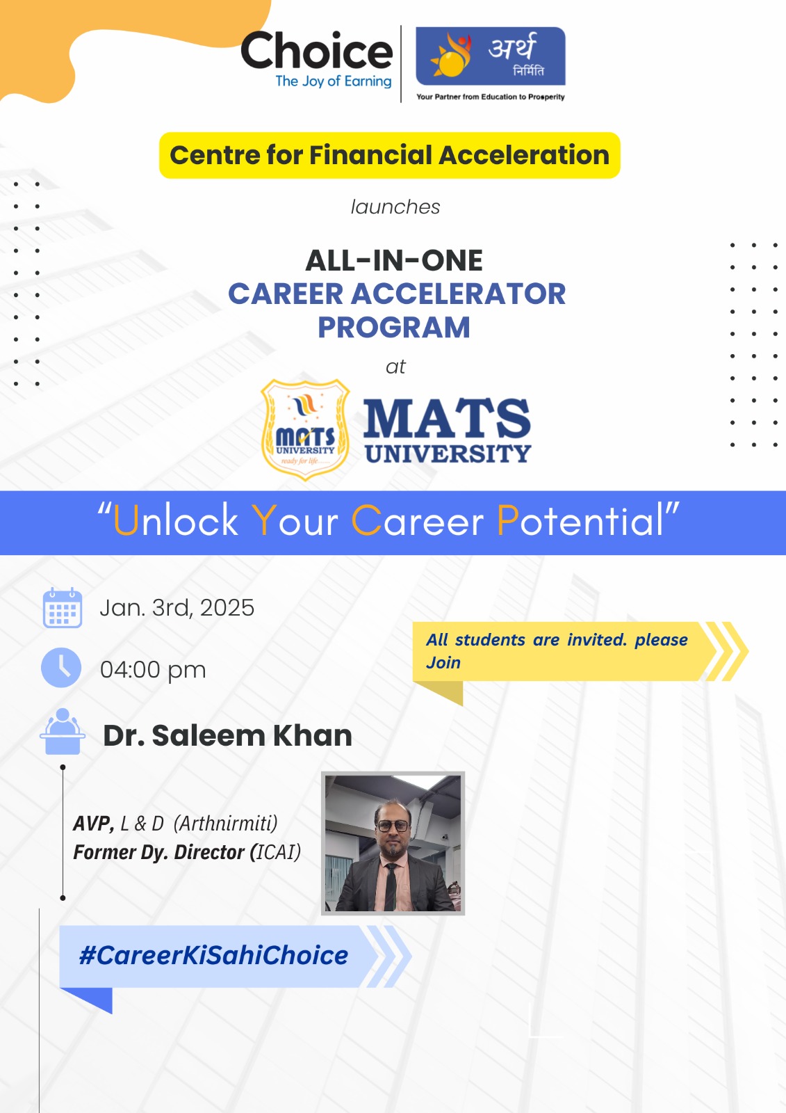 MSBS Conducted Online Webinar on "Career in Finance"